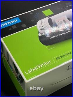 Dymo LabelWriter 450 Twin Turbo Direct Thermal Label Printer W P adapter & USB