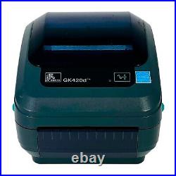 FULLY TESTED Zebra GK420d Direct Thermal Barcode Label Printer USB Ethernet