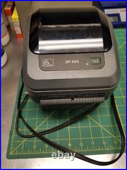 One Zebra ZP450 Portable Direct Thermal Label Printer USB