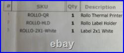 Rollo Logistics Label Thermal Printer includes Label Holder -1 Label Roll