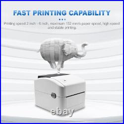 Shipping Label printer USB Direct thermal barcode Support Win/Mac White