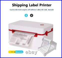 USB Bluetooth High Speed Shipping Label Printer Direct Thermal Barcode 40-104mm