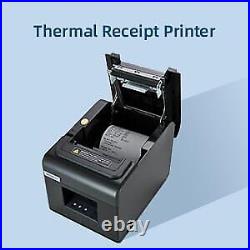 Vretti Thermal Receipt Printer, 3'1/8 80mm Direct Thermal Printer with USB Se