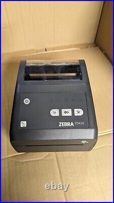 Zebra Direct thermal Printer ZD42042-D01E00EZ USB Ethernet No ac adapter