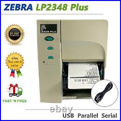 Zebra FDX LP2348+ Direct Thermal Label Printer Rewinder Serial Parallel USB