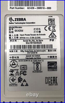 Zebra GC420D Direct Thermal USB Serial Shipping Label Barcode Label Printer