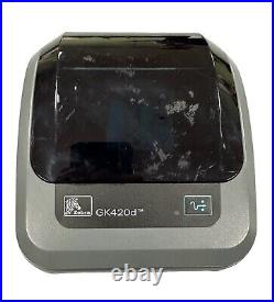 Zebra GK420d Direct Thermal Shipping Label Printer Barcode USB No ac Adapter