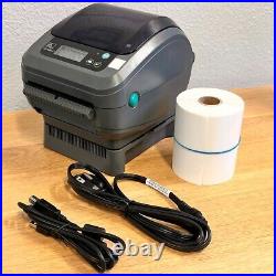 Zebra GX420d Desktop Direct Thermal Label Printer Serial, USB LCD + Extra