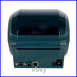 Zebra GX430d Direct Thermal Barcode Printer Ethernet USB Serial with AC Adapter