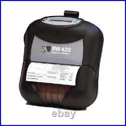 Zebra RW 420 RW420 R4D-0UBA000N-00 Mobile Thermal 4 Printer BLUETOOTH USB