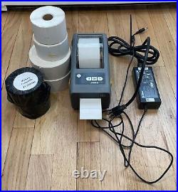 Zebra ZD410 2 inch Direct Thermal Label Printer ZD41022-D01000EZ With Power Supply