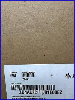 Zebra ZD421 Direct Thermal 4 Barcode Label Printer (ZD4A042-D01E00EZ) New