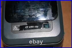 Zebra ZP450 CTP Direct Thermal Printer ZP450-0502-0004A USB, PRE-OWNED