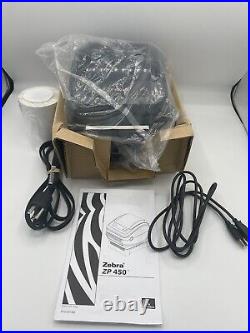 Zebra ZP450 Direct Thermal Printer With free Labels And cables EXCELLENT REFURB