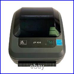 Zebra ZP450 Direct Thermal Shipping Label Printer USB Serial Parallel TESTED