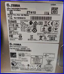 Zebra ZT410 Direct Thermal Printer USB ETHERNET UPS Firmware ZT410 NEW OPEN BOX