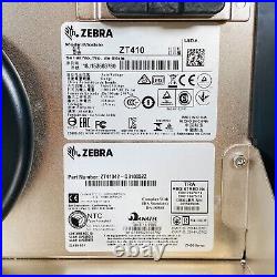 Zebra ZT410 Industrial Direct Thermal Label Printer Peel Rewind LAN USB Serial